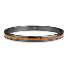 Load image into Gallery viewer, Gum Burl Bangle - Gunmetal - Tyalla - Woodsman Jewelry
