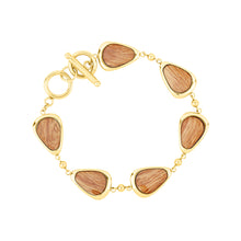 Load image into Gallery viewer, Gum Burl Drop Bracelet - Yellow Gold - Tyalla - Woodsman Jewelry
