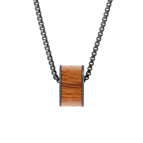 Gum Burl Wide Barrel - Gunmetal - Tyalla - Woodsman Jewelry