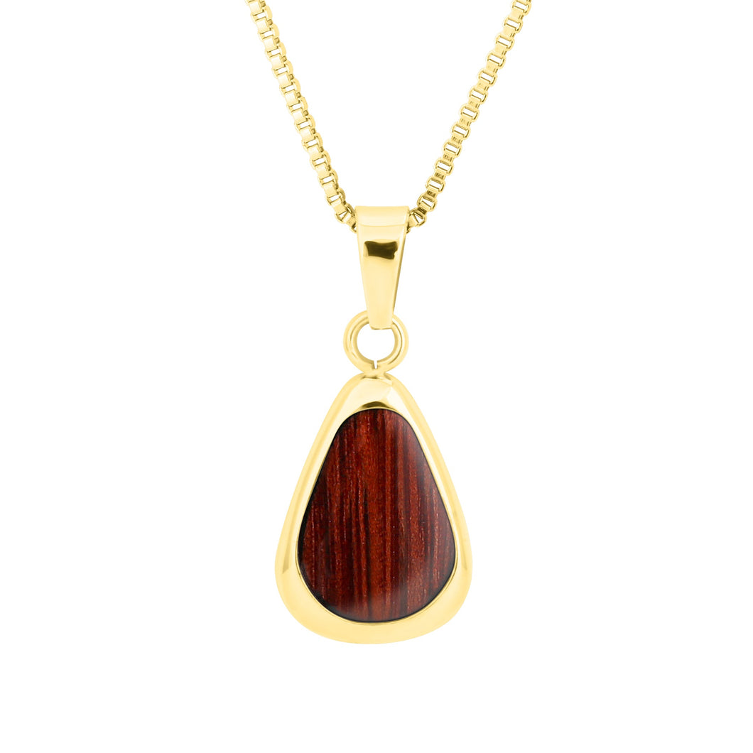 Jarrah Drop Necklace - Yellow Gold - Tyalla - Woodsman Jewelry