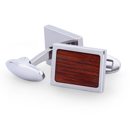 Jarrah Wood Rectangular Cufflinks - Tyalla - Woodsman Jewelry