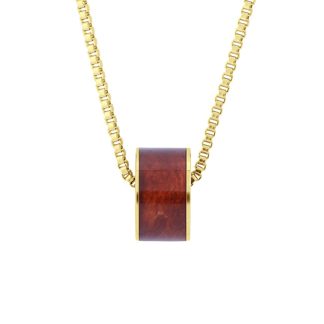 Redwood Barrel Wide - Yellow Gold - Sequoia - Woodsman Jewelry